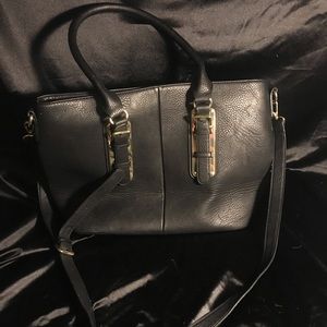 Black leather purse